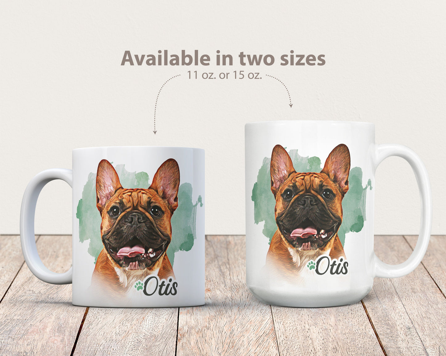 Custom Pet Photo Coffee Mug (with Painted Effect)