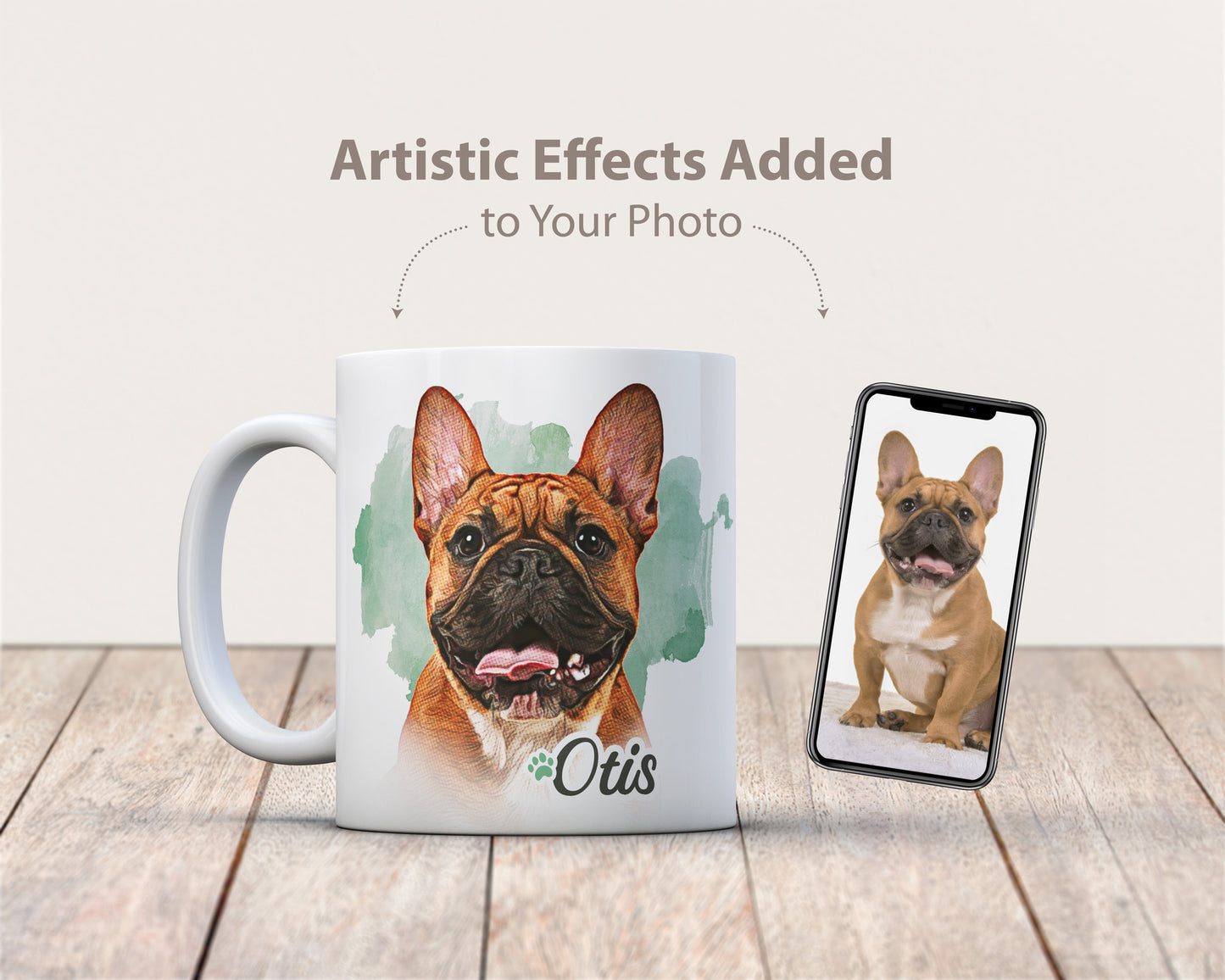 Custom Pet Photo Coffee Mug (with Painted Effect)