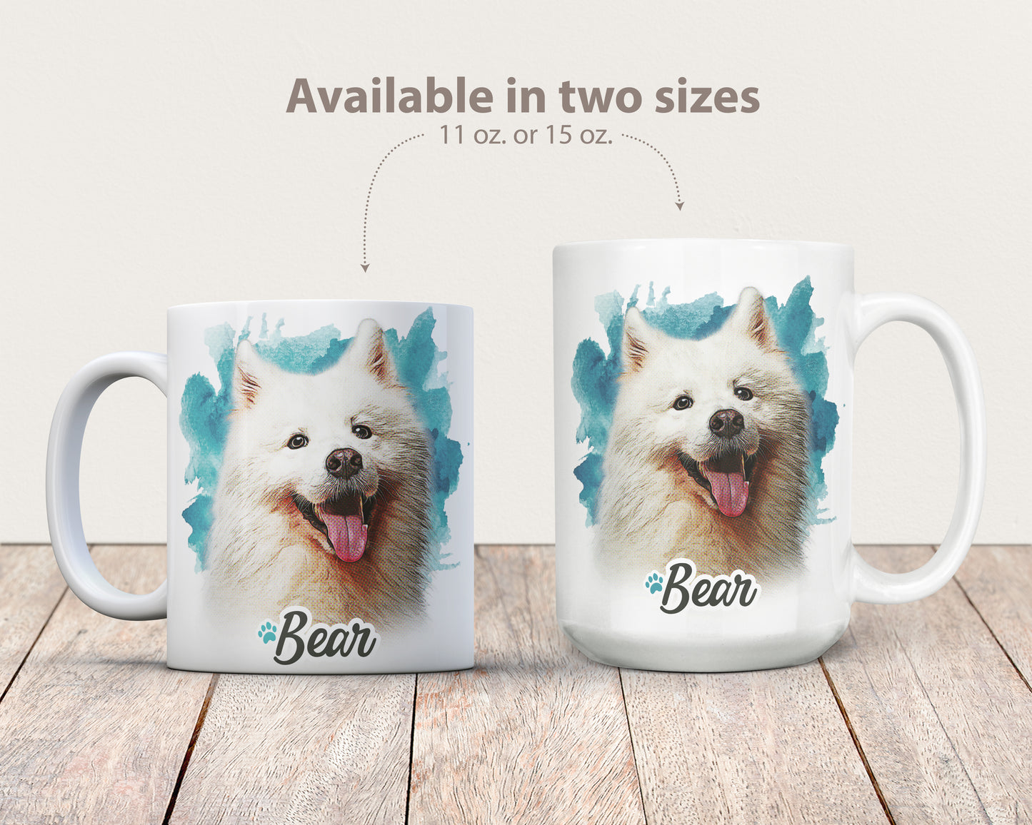 Custom Pet Photo Coffee Mug (with Painted Effect)