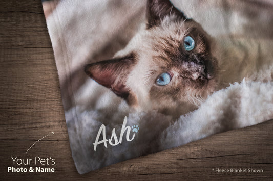 Custom Pet Photo Blanket