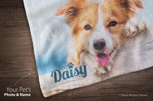 Custom Pet Photo Blanket (with Painted Effect)