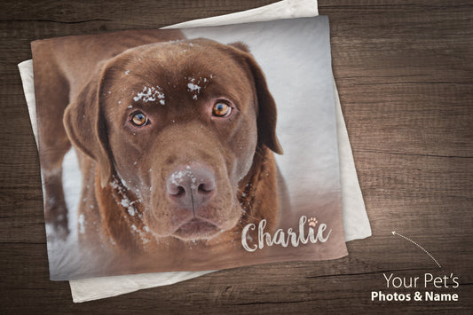 Custom Pet Photo Blanket