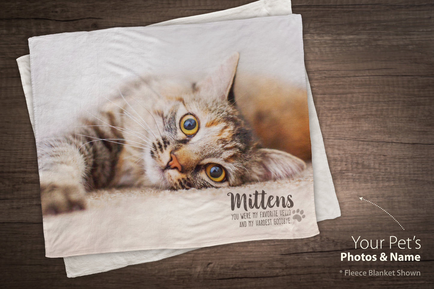 Custom Pet Photo Blanket (My Favorite Hello...)