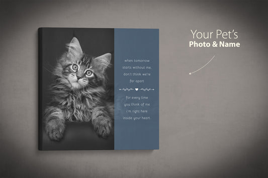 Custom Pet Photo Canvas-Wrapped Print (Inside Your Heart...)