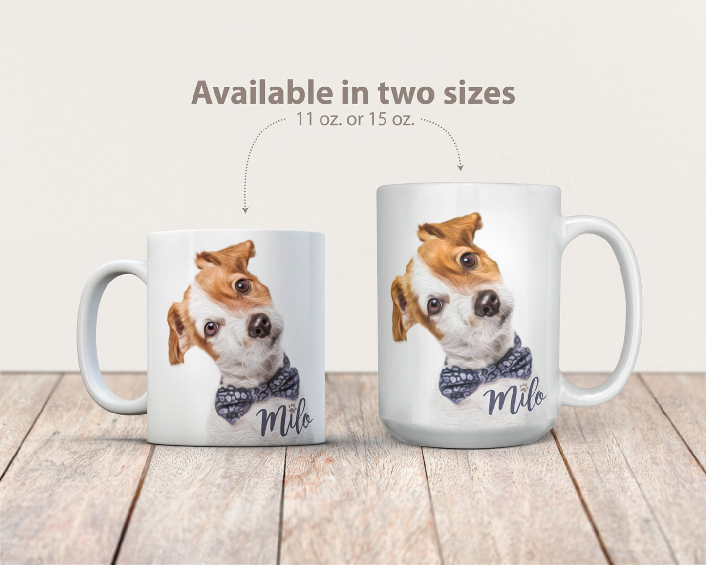 Custom Pet Photo Coffee Mug (with Painted Effect)