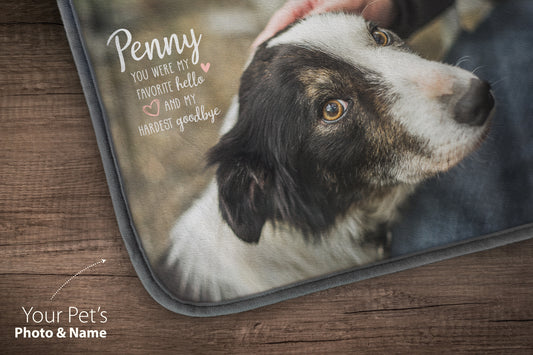 Custom Pet Photo Premium Blanket (My Favorite Hello...)