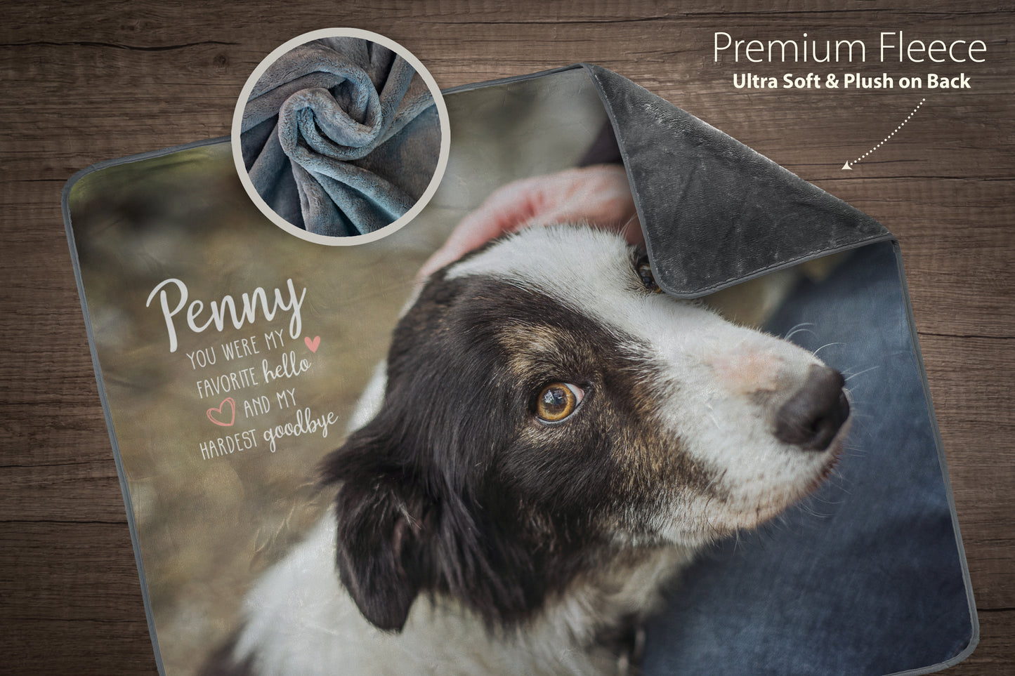 Custom Pet Photo Premium Blanket (My Favorite Hello...)