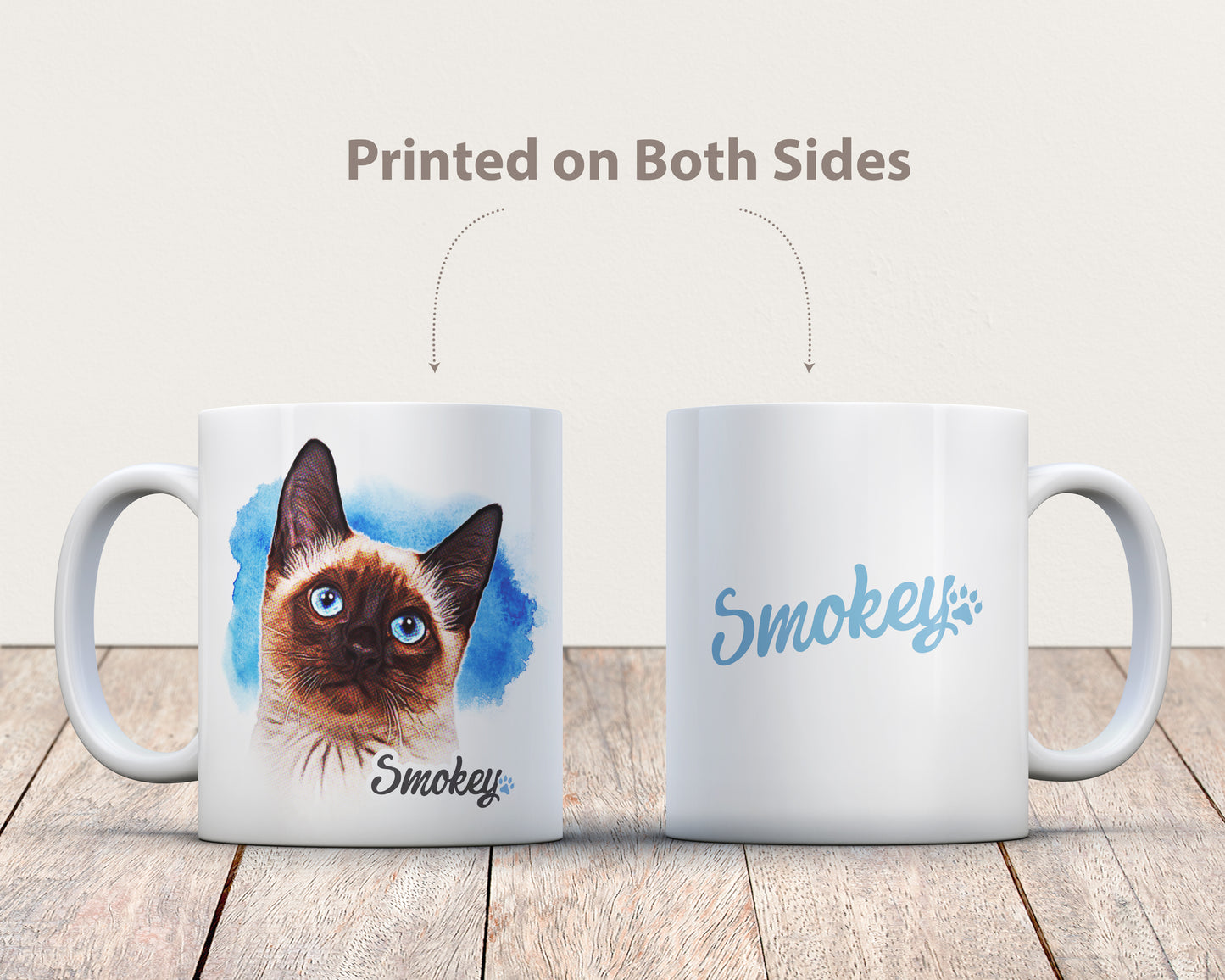 Custom Pet Photo Coffee Mug (with Painted Effect)