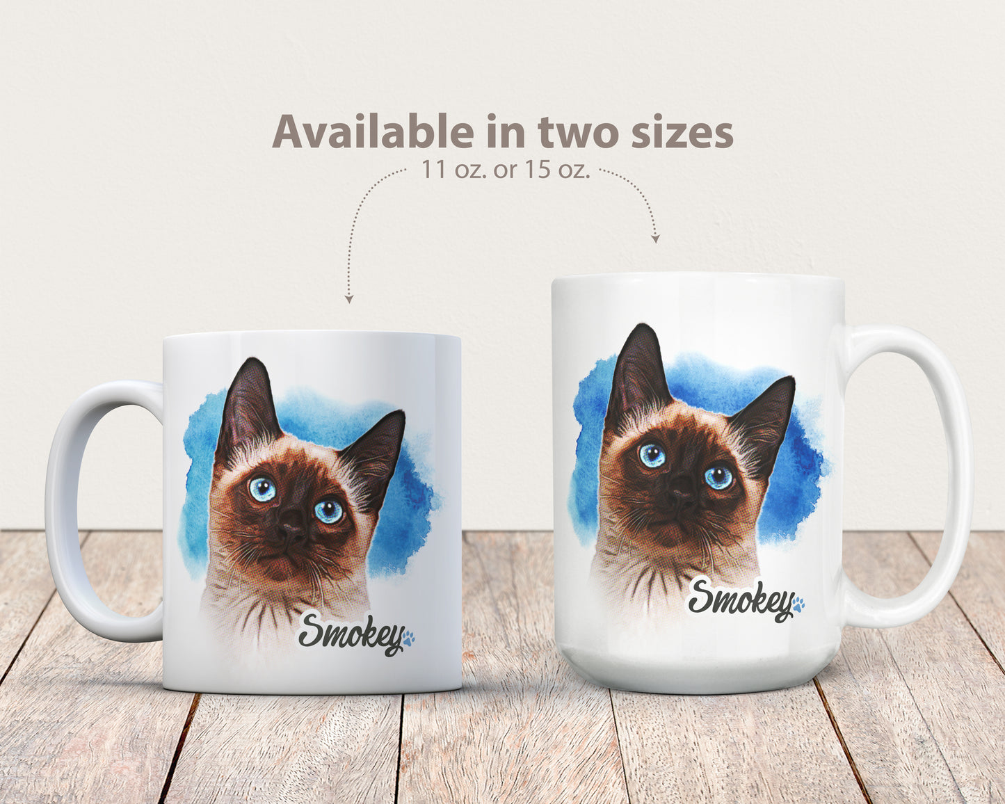 Custom Pet Photo Coffee Mug (with Painted Effect)