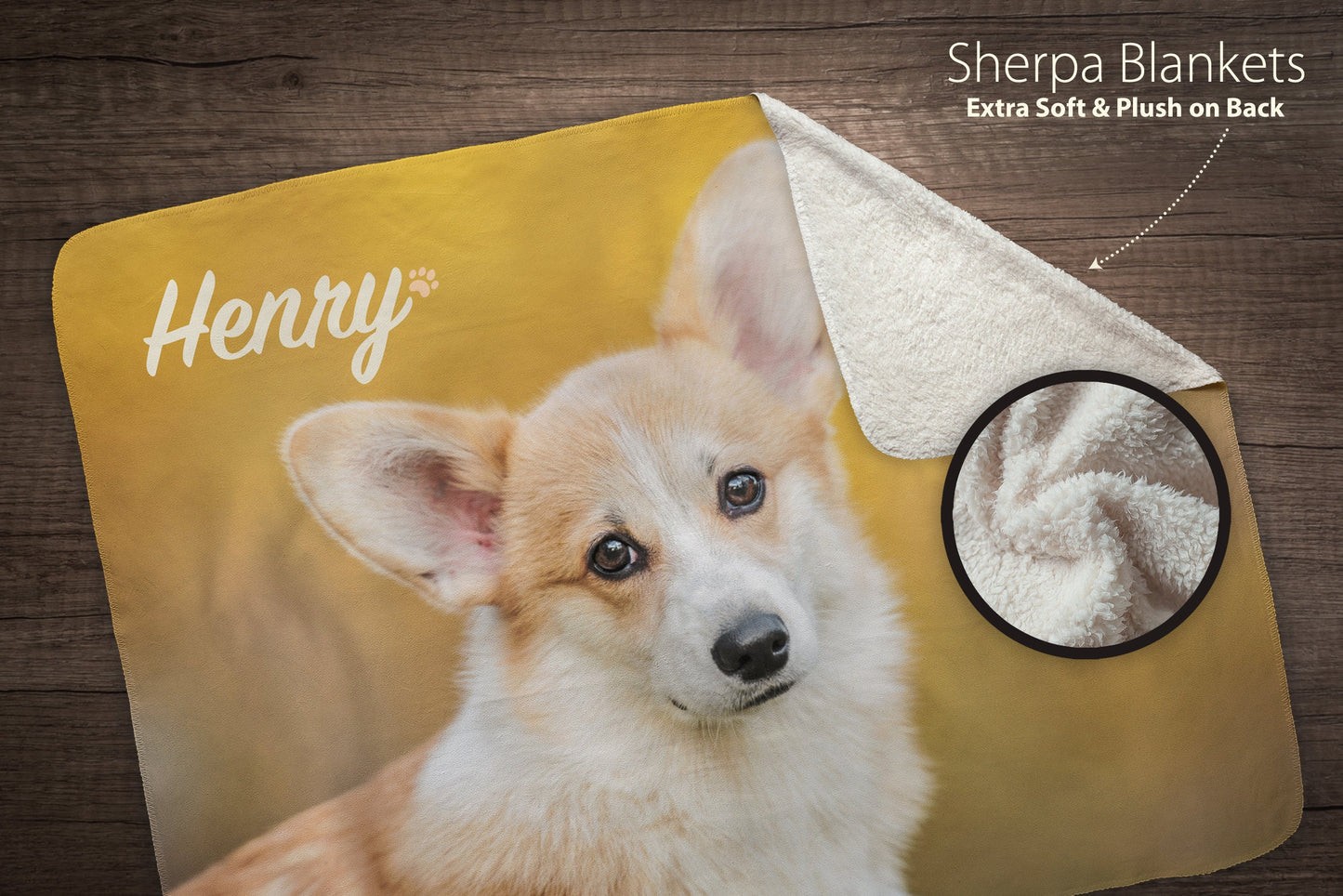 Custom Pet Photo Blanket (with Painted Effect)